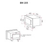 Полновстроенная микроволновка PERFELLI BM 205 GLB (Цвет Черный) - № 16 Полновстроенная микроволновка PERFELLI BM 205 GLB (Италия)- № 16