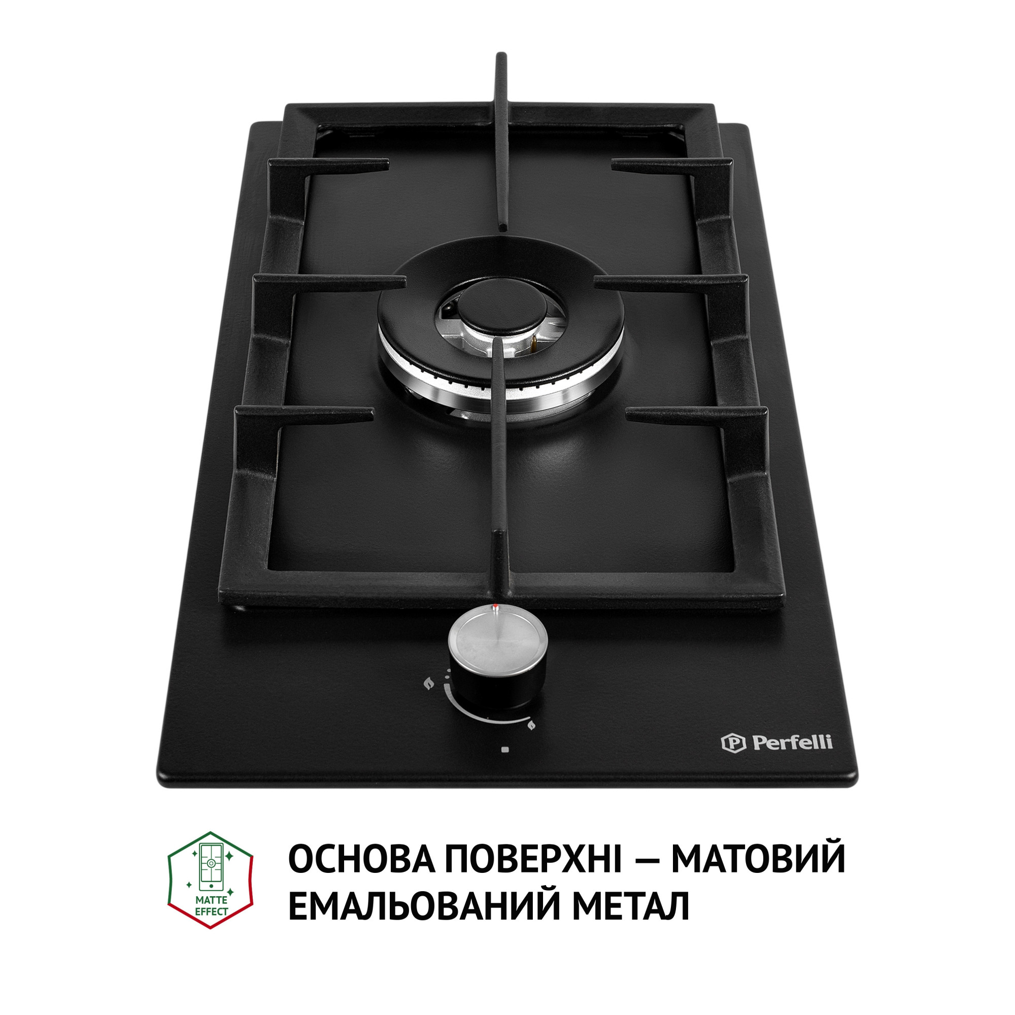 Поверхня газова Domino на металі Perfelli HGM 31404 BL - фото 2