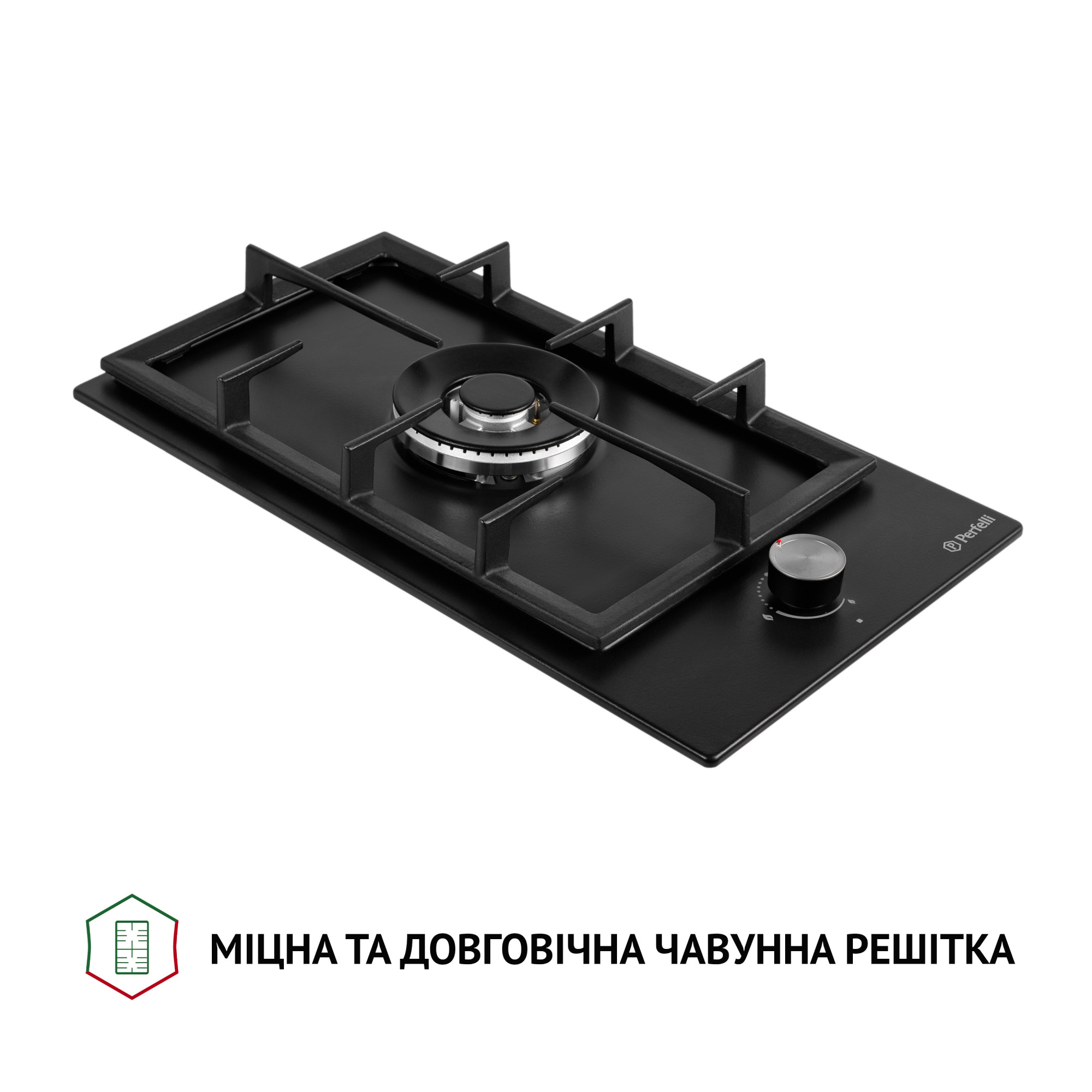 Поверхня газова Domino на металі Perfelli HGM 31404 BL - фото 3