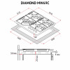 Поверхня газова на металі Perfelli DIAMOND MW69C INOX (Італія)- № 14