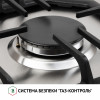 Поверхность газовая на металле PERFELLI HGM 61424 I (Цвет Нержавеющая сталь) - № 6 Поверхность газовая на металле PERFELLI HGM 61424 I (Италия)- № 6
