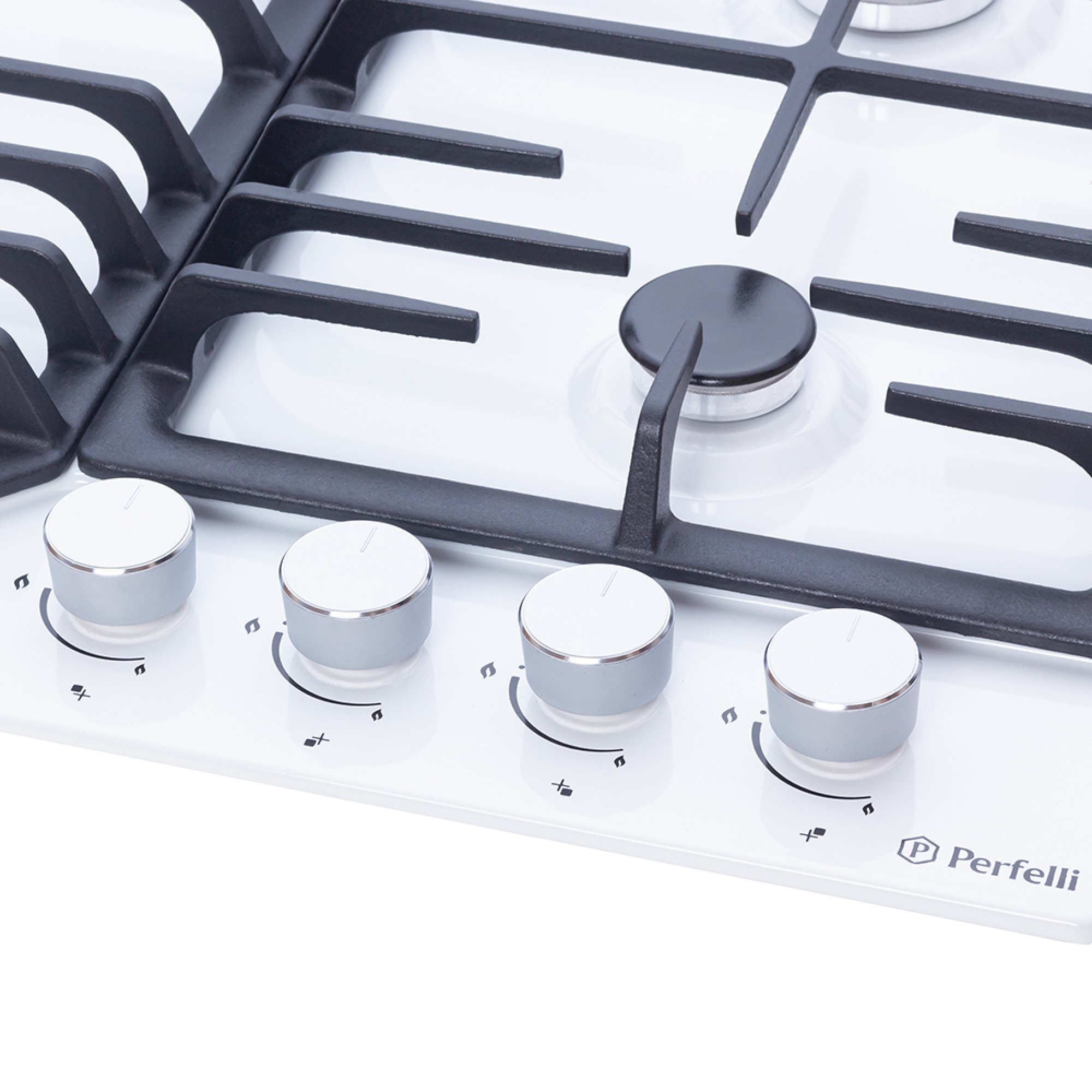 Поверхность газовая на металле PERFELLI HGM 61494 WH (Цвет Белый) - фото 5 Поверхность газовая на металле PERFELLI HGM 61494 WH - фото 5