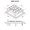 Поверхность газовая на металле PERFELLI HGM 61624 I (Италия)- № 11