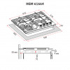 Поверхность газовая на металле PERFELLI HGM 61664 IV (Цвет Бежевый) - № 9 Поверхность газовая на металле PERFELLI HGM 61664 IV (Италия)- № 9