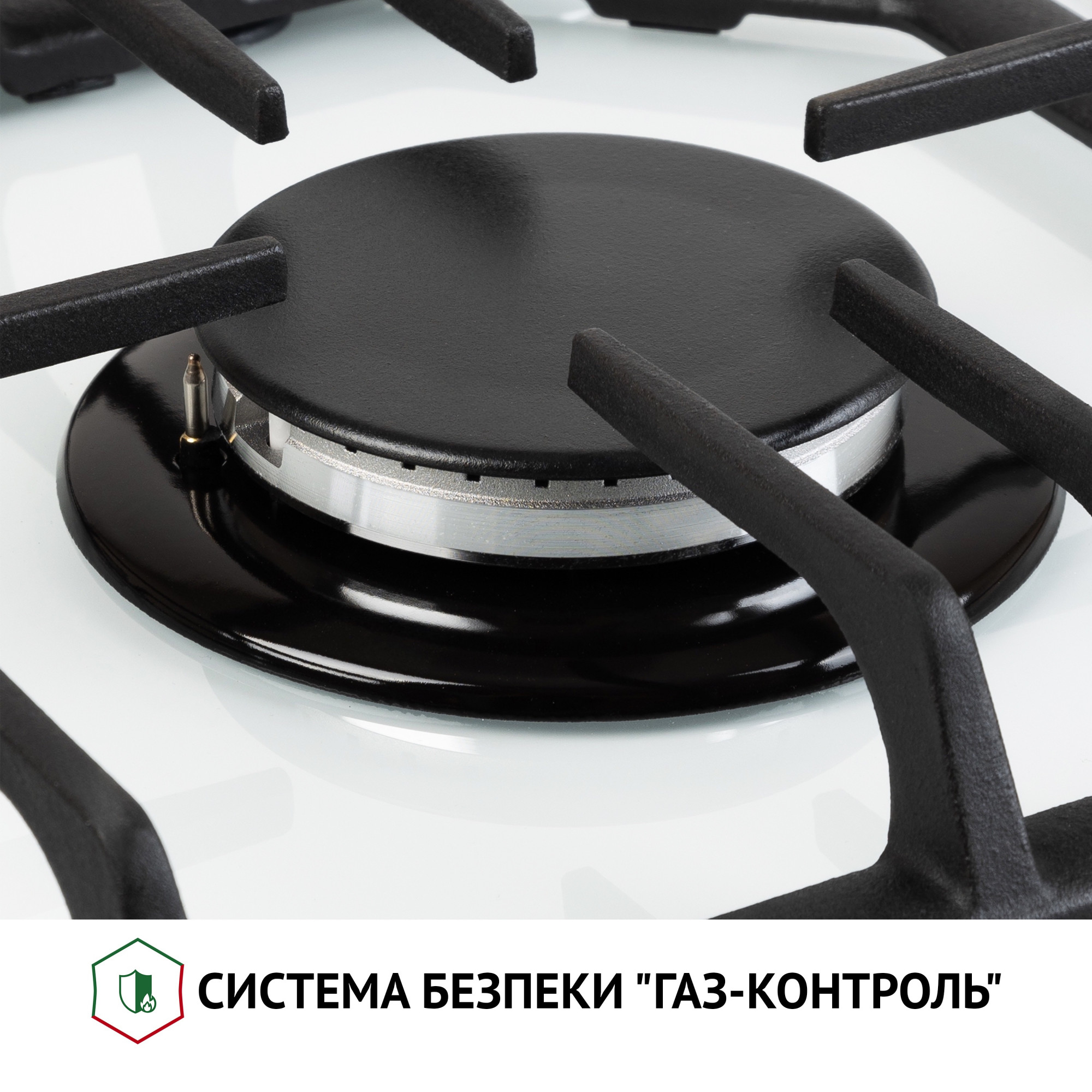 Поверхня газова на склі Perfelli HGG 61424 WH - фото 6
