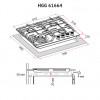 Поверхность газовая на стекле PERFELLI HGG 61664 IV (Цвет Бежевый) - № 9 Поверхность газовая на стекле PERFELLI HGG 61664 IV (Италия)- № 9