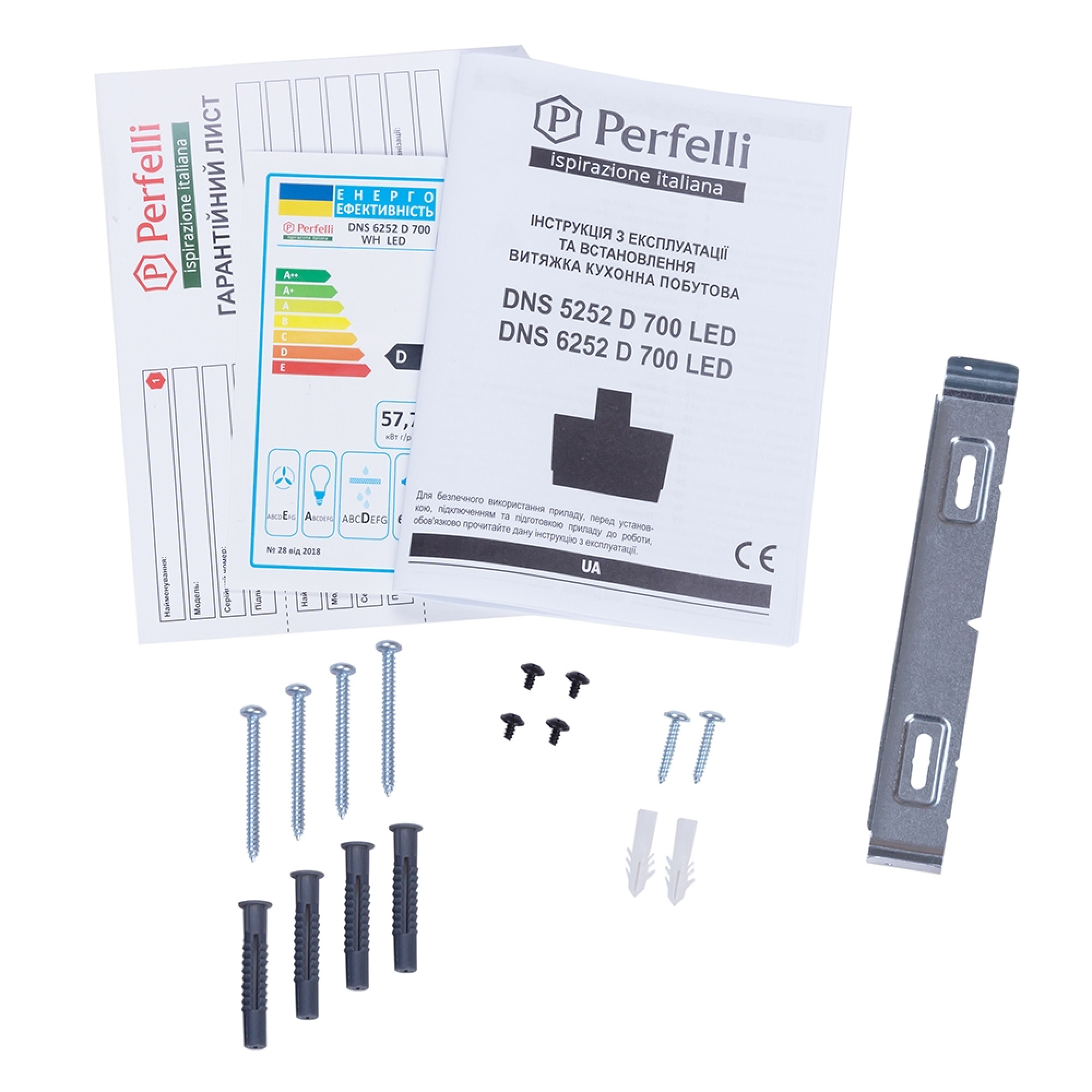 Вытяжка декоративная наклонная PERFELLI DNS 6252 D 700 WH LED - фото 13