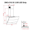 Вытяжка декоративная наклонная PERFELLI DNS 6363 B 750 BL LED Strip (Италия)- № 7