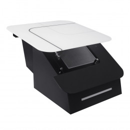 Витяжка декоративна похила Perfelli DNS 6753 B 1100 WH/BL LED Strip