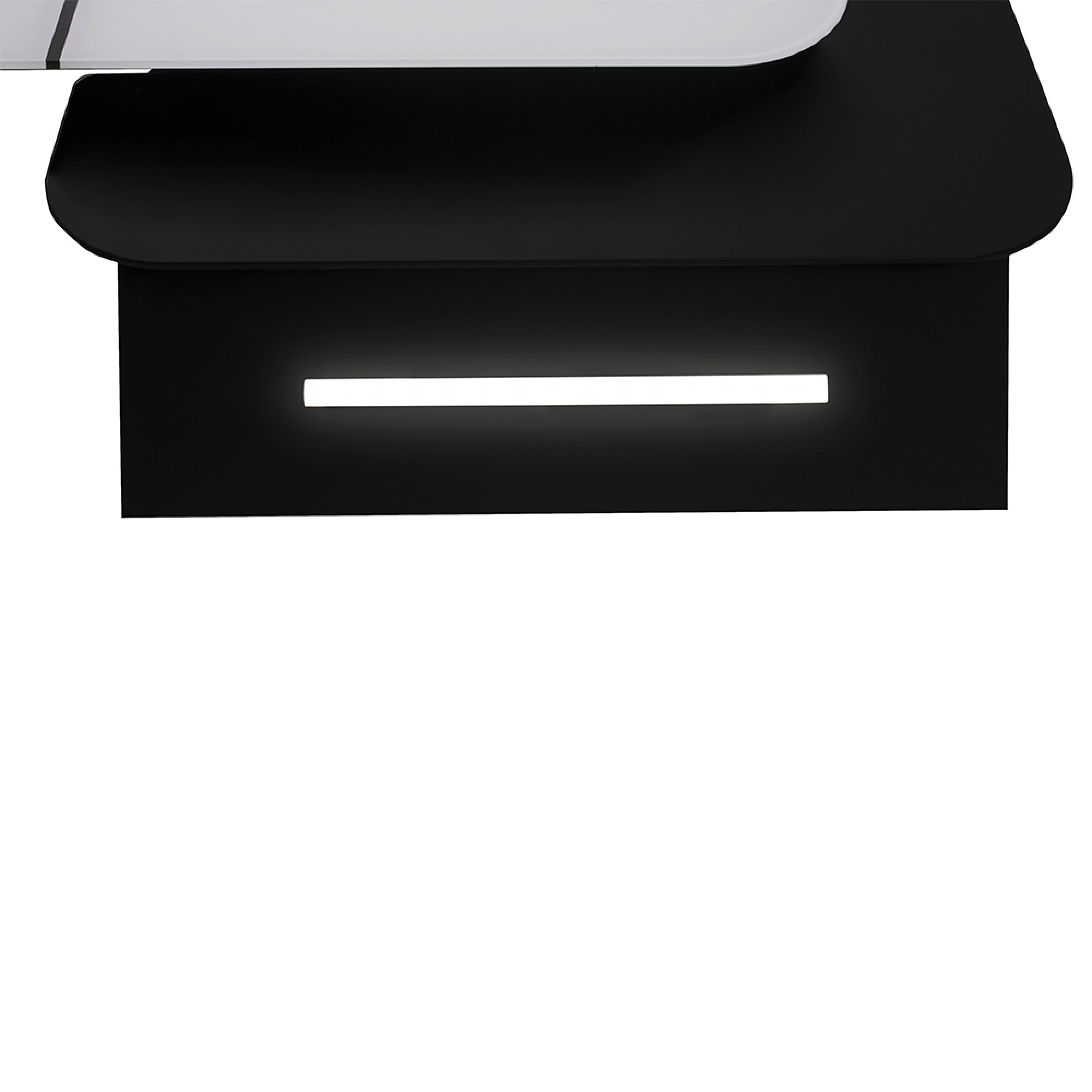 Витяжка декоративна похила Perfelli DNS 6753 B 1100 WH/BL LED Strip - фото 5