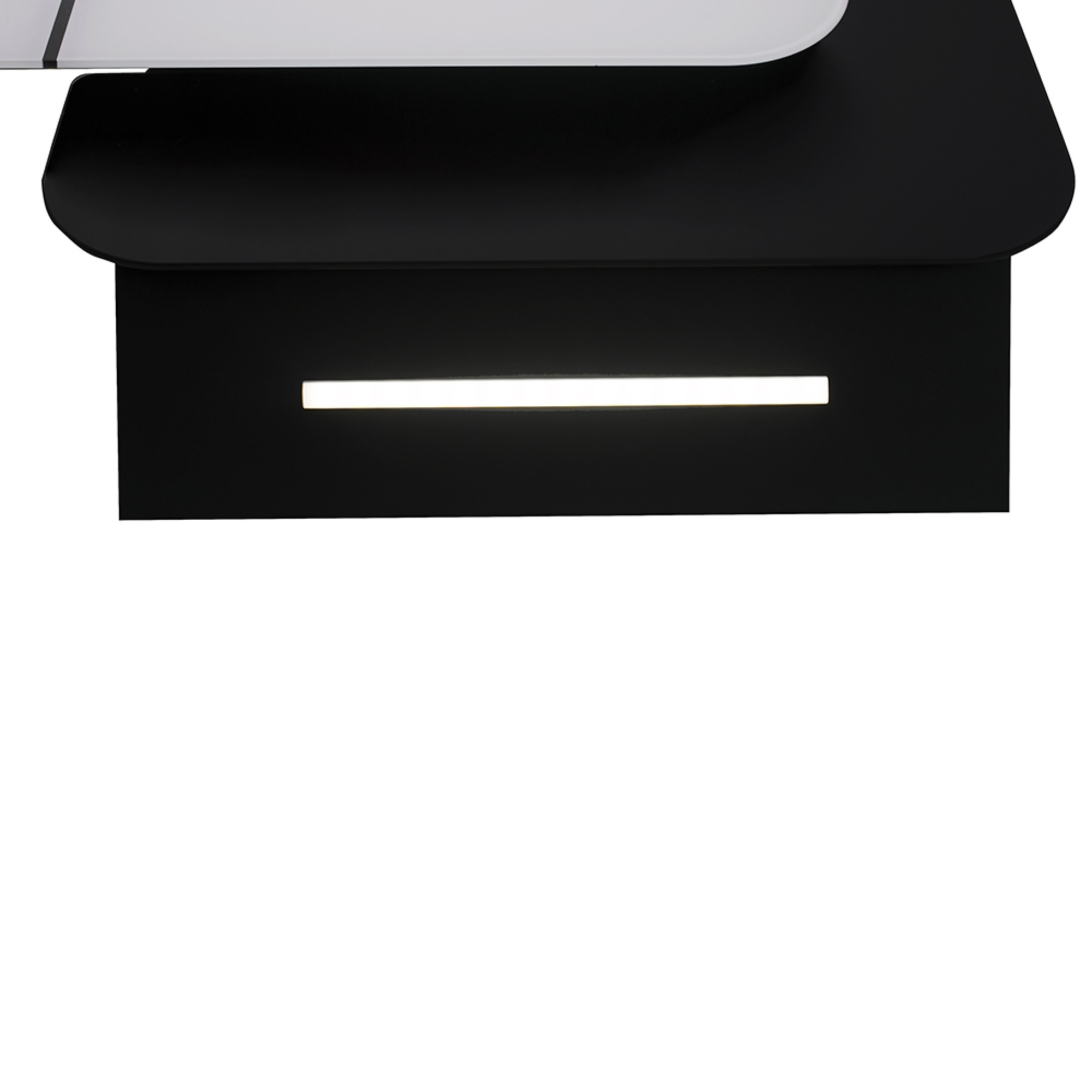 Вытяжка декоративная наклонная PERFELLI DNS 9753 B 1100 WH/BL LED Strip - фото 4