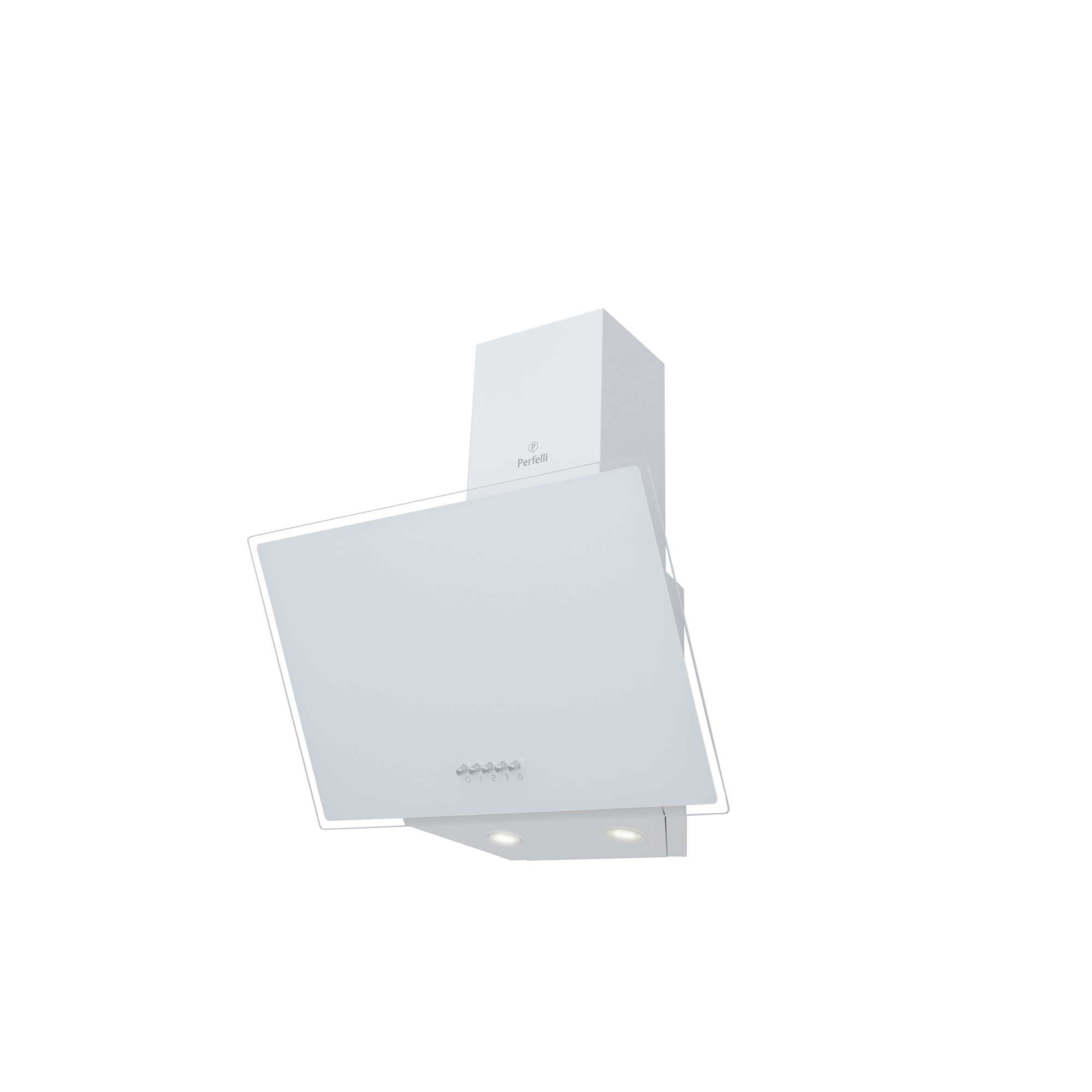 Вытяжка декоративная наклонная PERFELLI DN 5272 D 700 WH LED (Цвет Белый) - фото 5 Вытяжка декоративная наклонная PERFELLI DN 5272 D 700 WH LED - фото 5