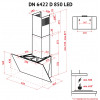Вытяжка декоративная наклонная PERFELLI DN 6422 D 850 BL LED (Италия)- № 15