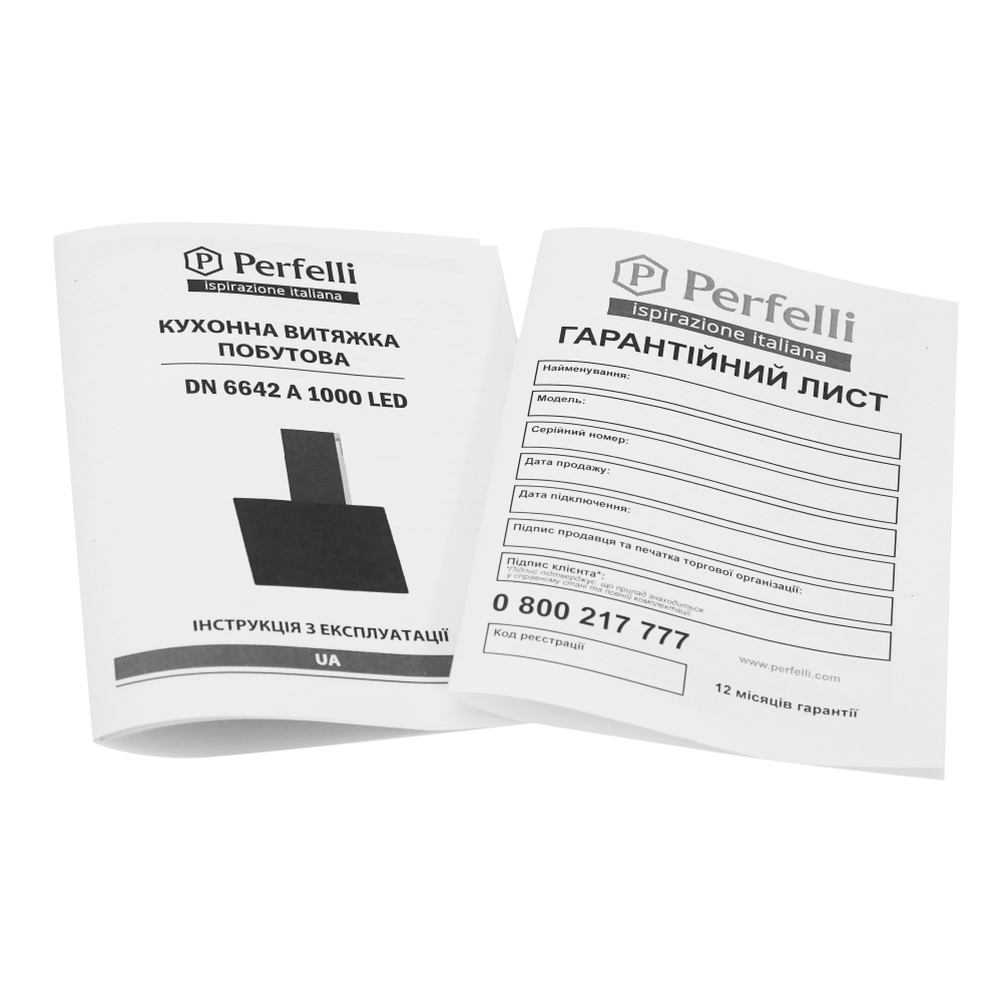 Вытяжка декоративная наклонная PERFELLI DN 6642 A 1000 W LED - фото 6