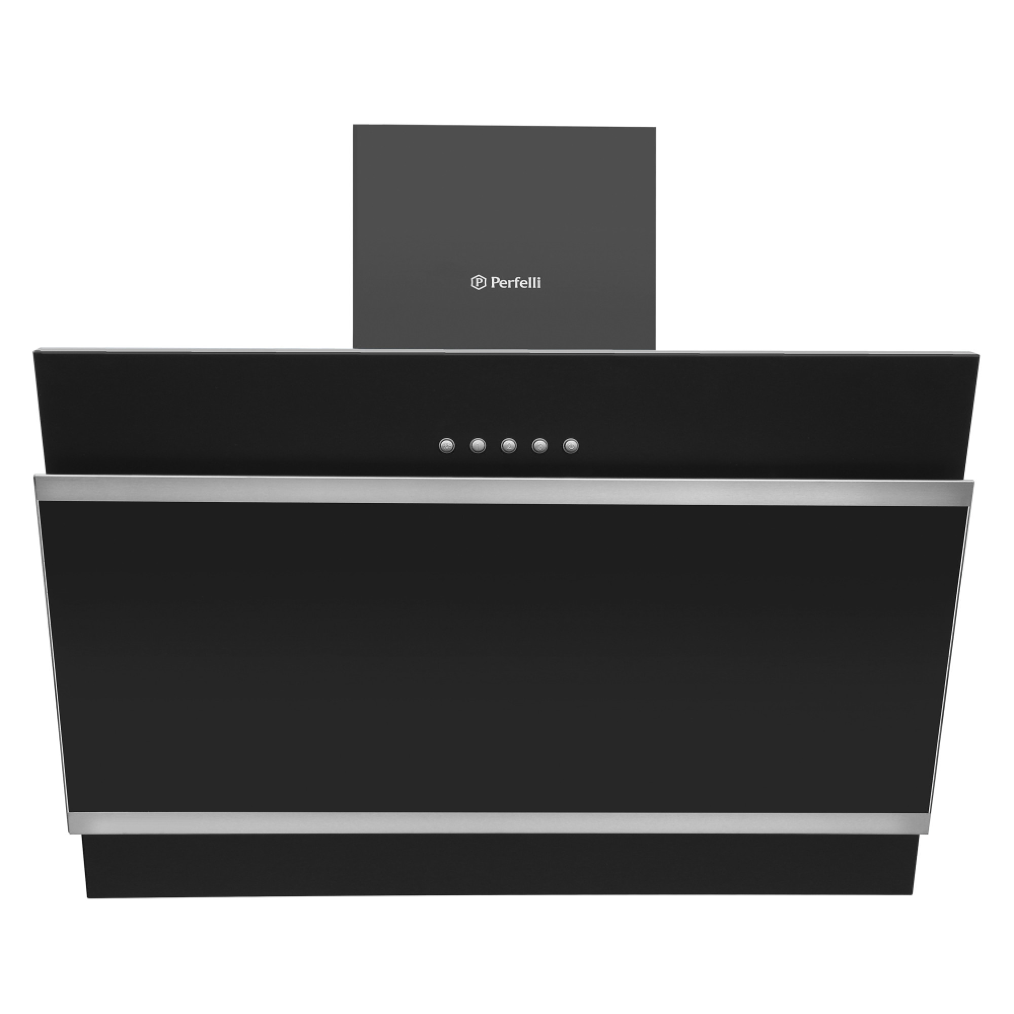Вытяжка декоративная наклонная PERFELLI DN 6672 A 1000 BL/I LED (Цвет Нержавеющая сталь/Черный), Атикул 5902767152853 |  купить на AQUILA.UA - фото 1