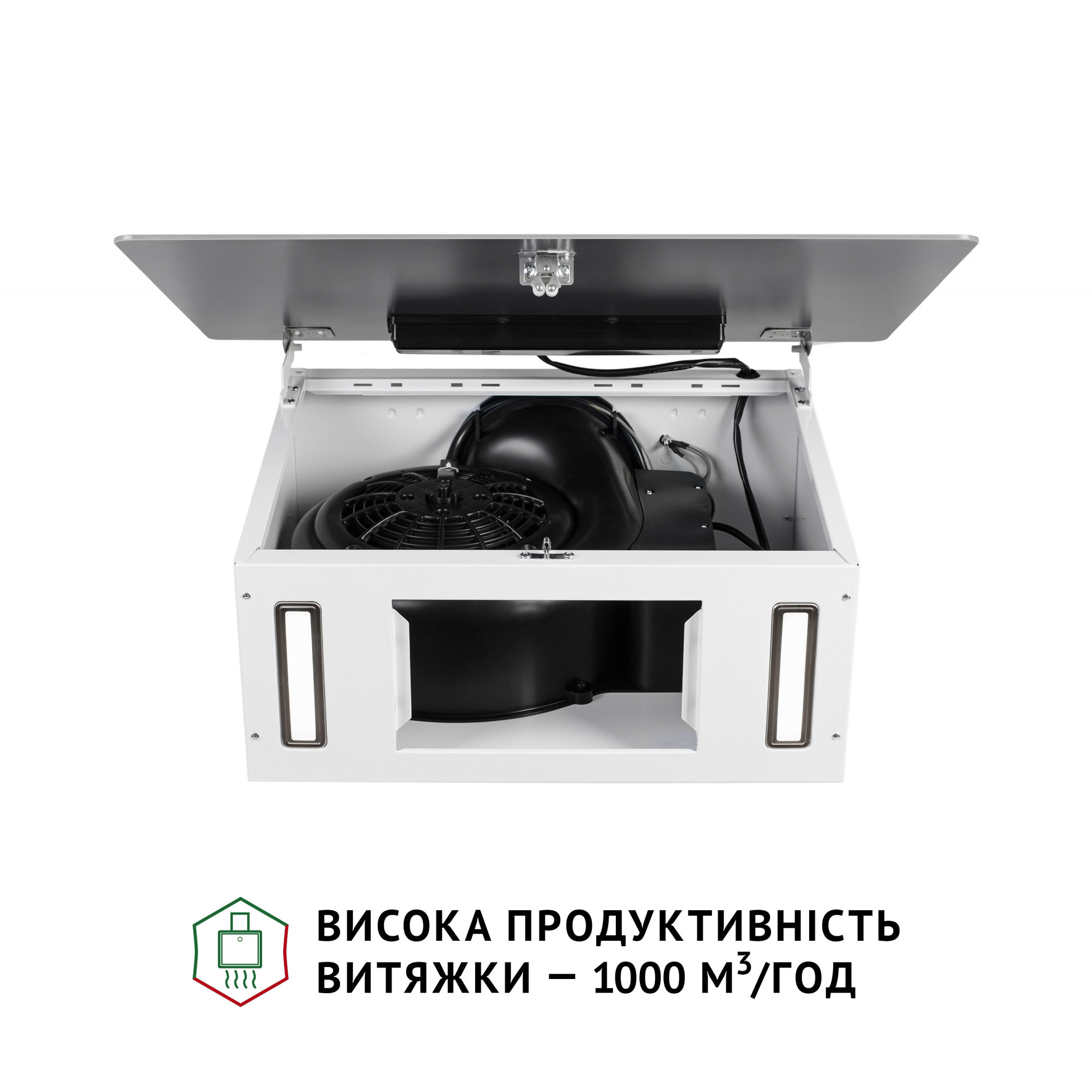 Вытяжка декоративная наклонная PERFELLI PIANO BIANCA (Цвет Белый) - фото 11 Вытяжка декоративная наклонная PERFELLI PIANO BIANCA - фото 11