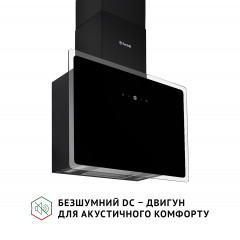 Вытяжка декоративная наклонная PERFELLI RIVA NERO