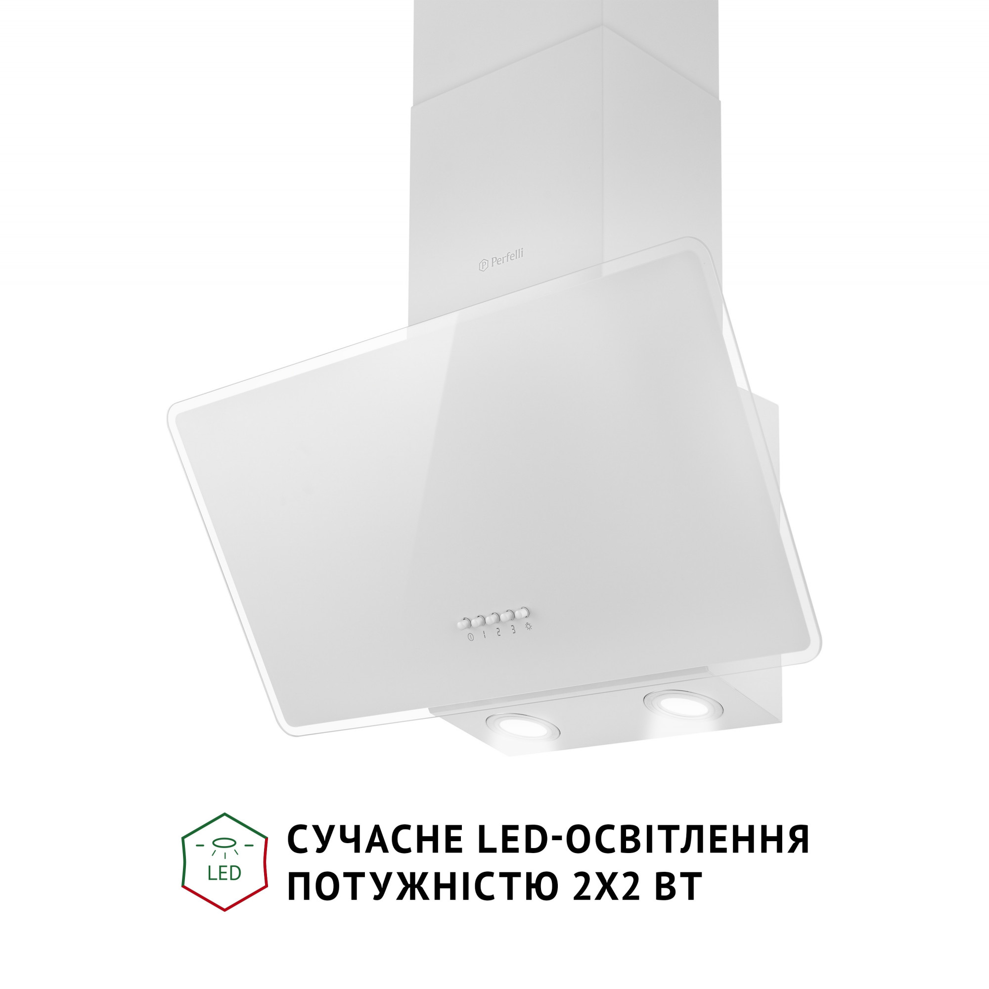 Вытяжка декоративная наклонная PERFELLI VICCO 6HM BIANCO - фото 4