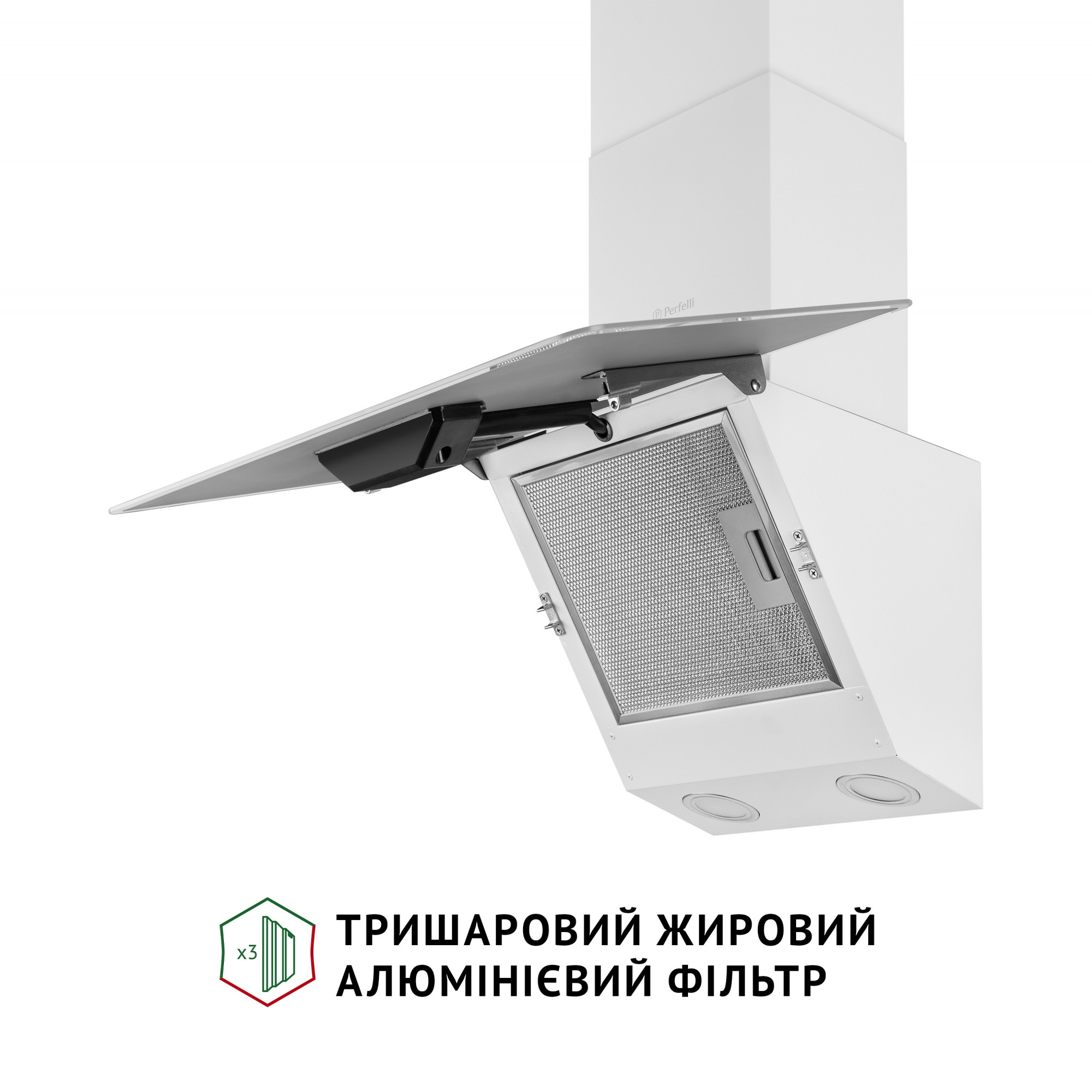 Вытяжка декоративная наклонная PERFELLI VICCO 6HM BIANCO - фото 5