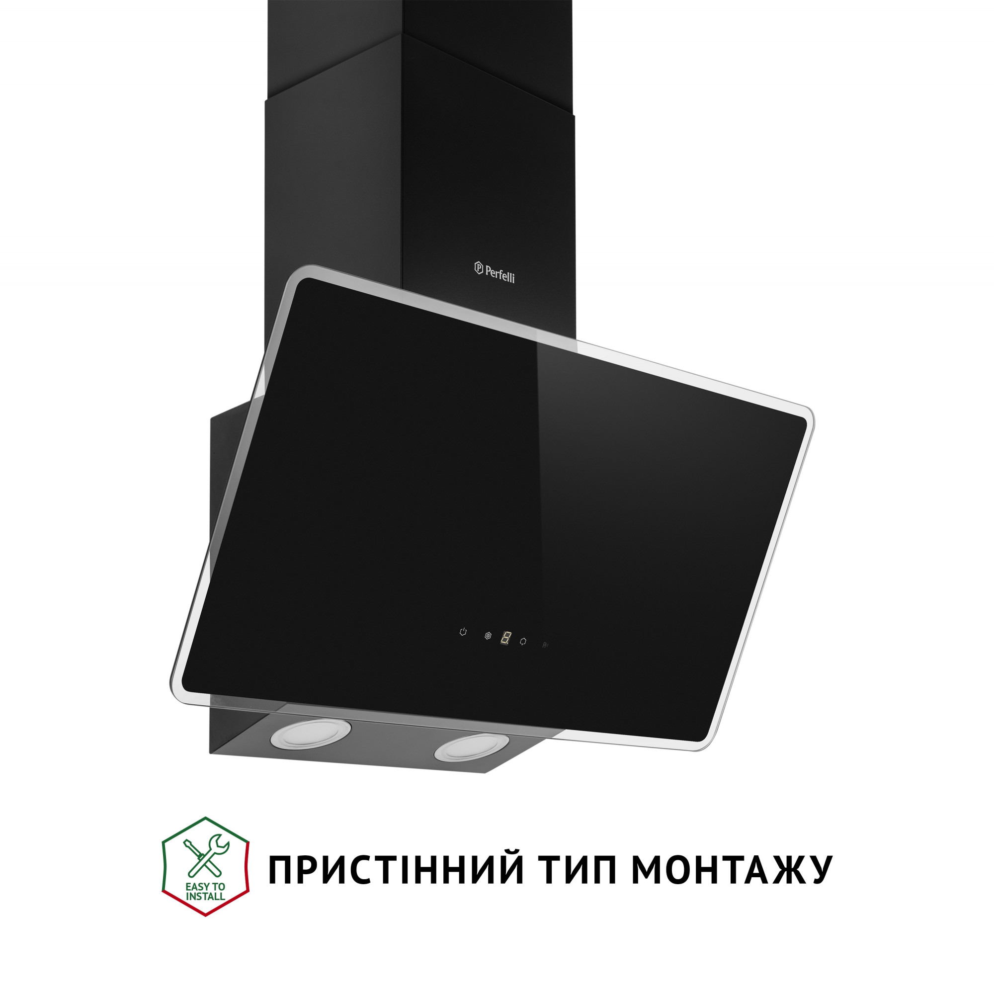 Вытяжка декоративная наклонная PERFELLI VICCO 6HSR NERO - фото 2