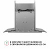 Витяжка декоративна зі склом Perfelli GRASSI 6PWX INOX (Італія)- № 8
