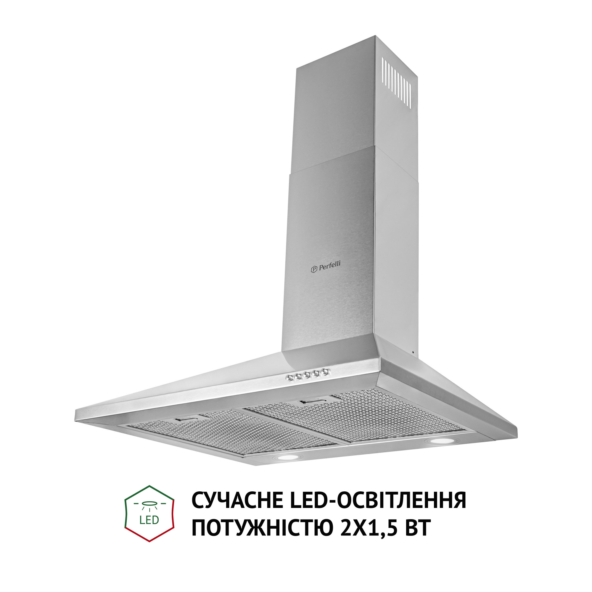 Вытяжка купольная PERFELLI K 6210 I 700 LED (Цвет Нержавеющая сталь) - фото 3 Вытяжка купольная PERFELLI K 6210 I 700 LED - фото 3