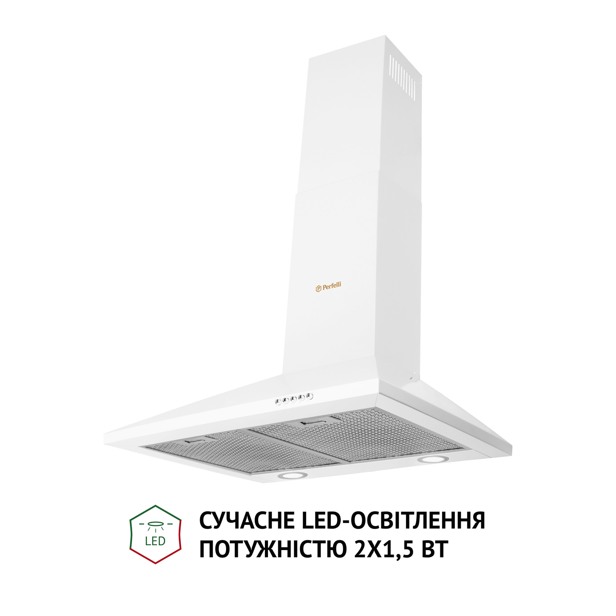 Вытяжка купольная PERFELLI K 6210 WH 700 LED - фото 3