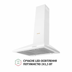 Вытяжка купольная PERFELLI K 6610 WH 1000 LED