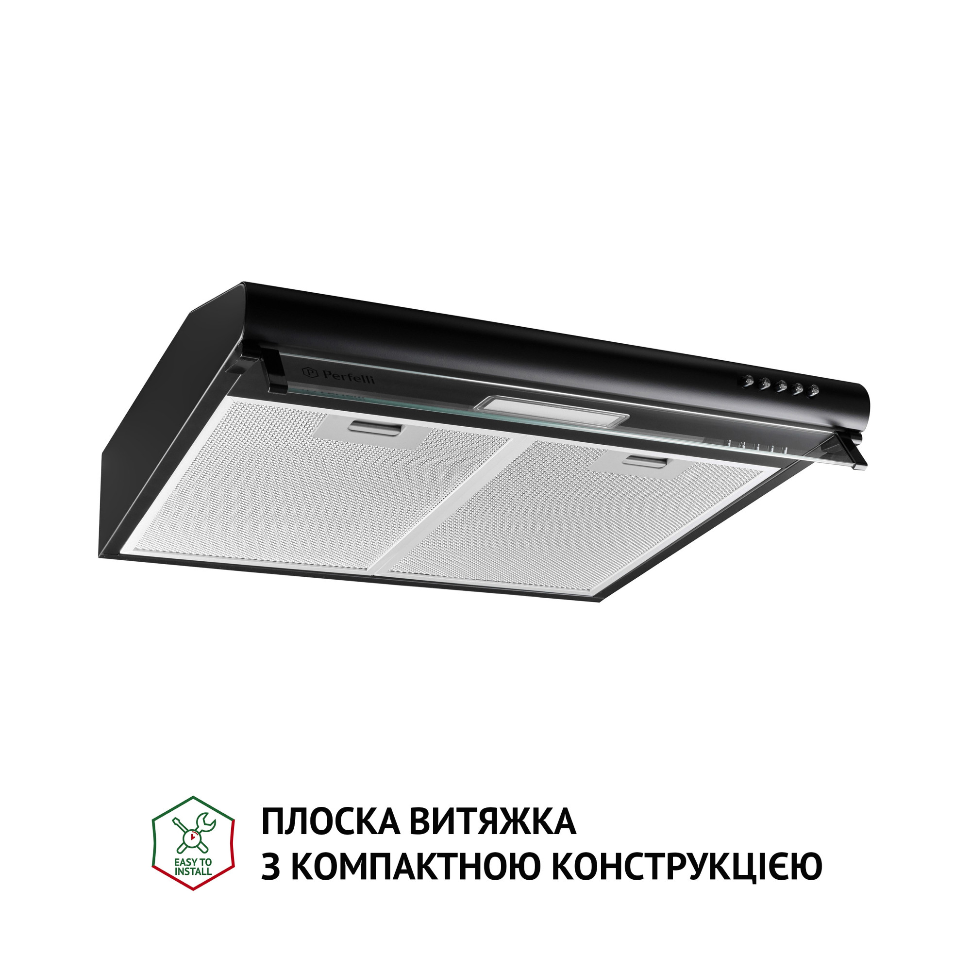Вытяжка плоская PERFELLI PL 5144 BL LED (Цвет Черный) - фото 2 Вытяжка плоская PERFELLI PL 5144 BL LED - фото 2
