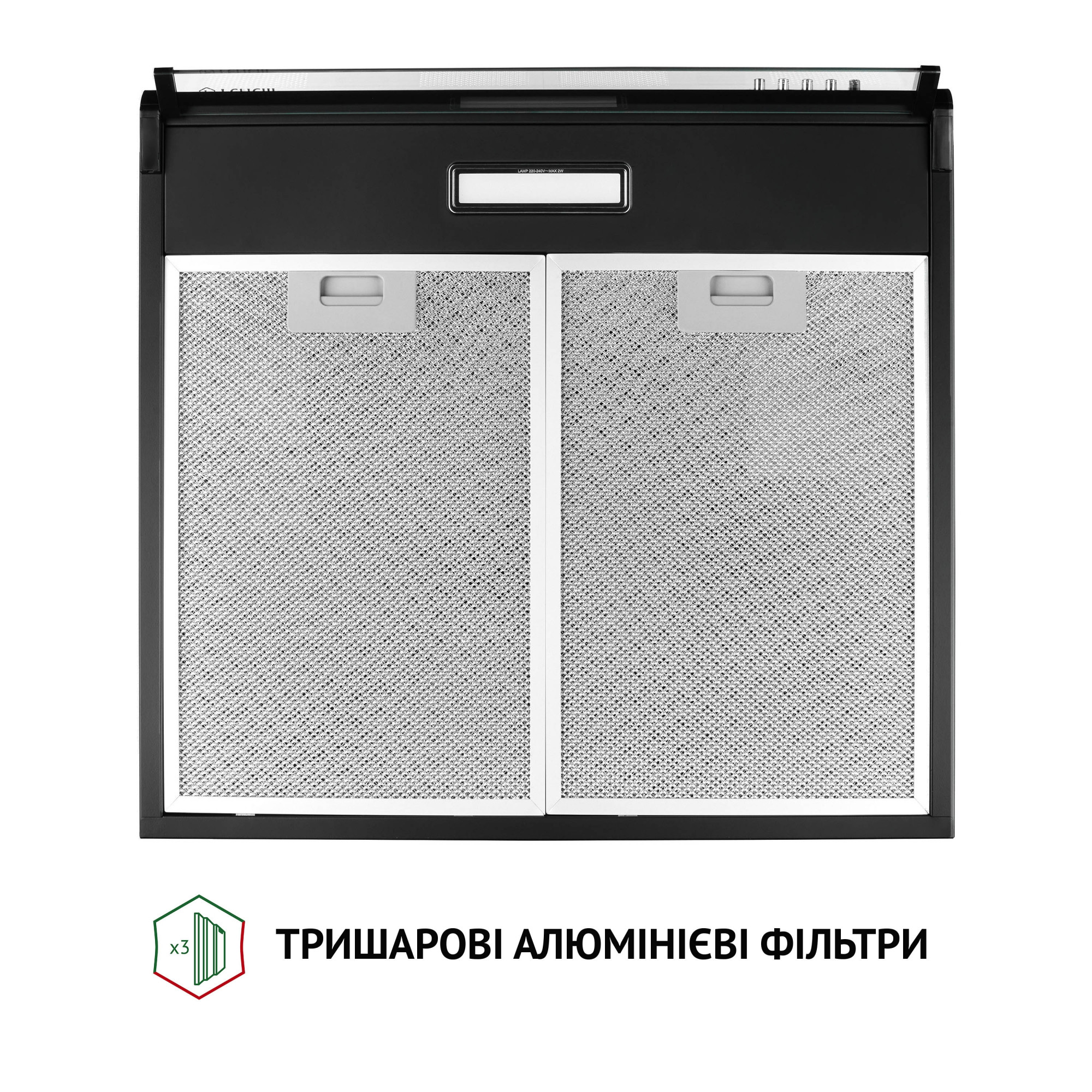 Вытяжка плоская PERFELLI PL 5144 BL LED (Цвет Черный) - фото 7 Вытяжка плоская PERFELLI PL 5144 BL LED - фото 7