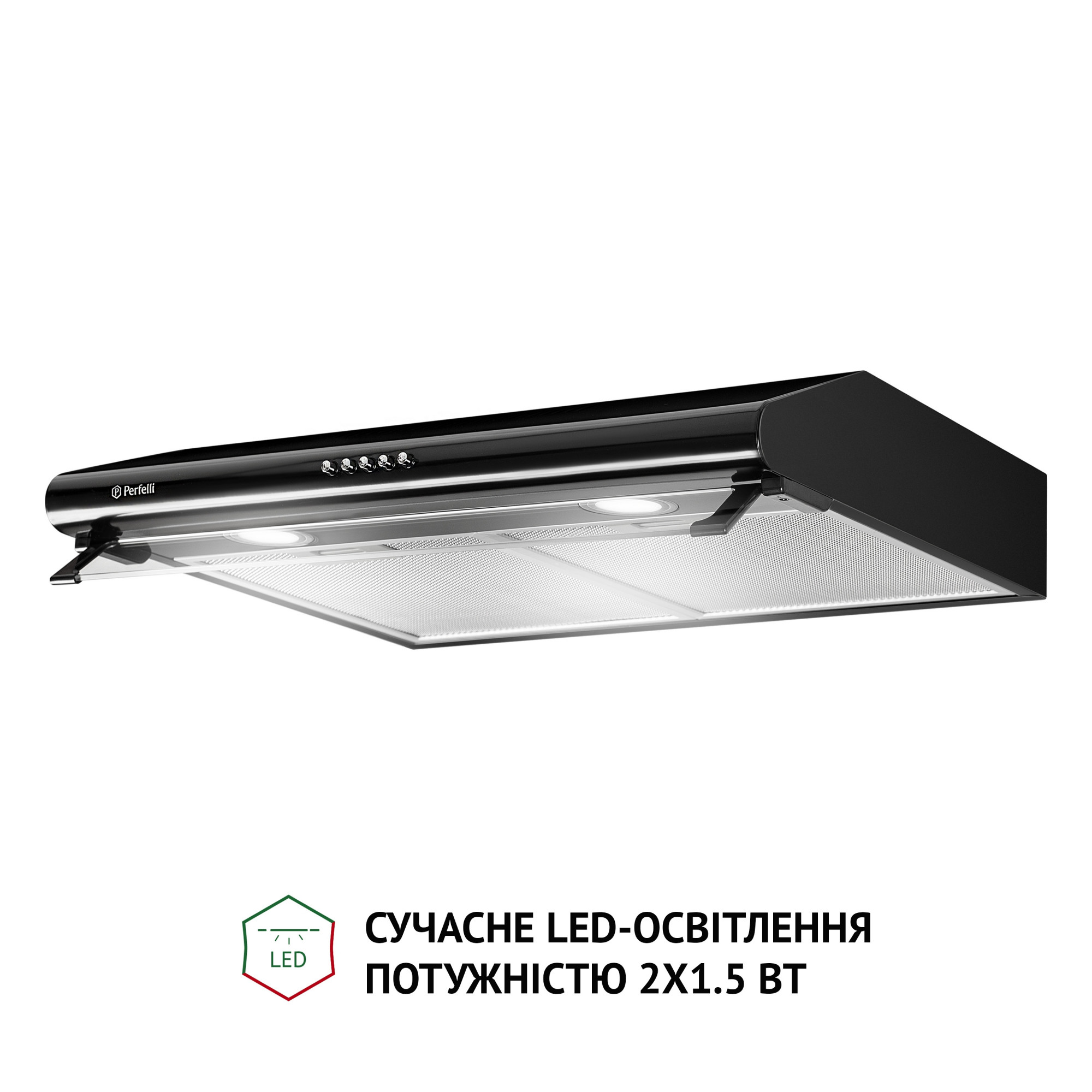 Витяжка плоска Perfelli PL 6042 BL LED - фото 3