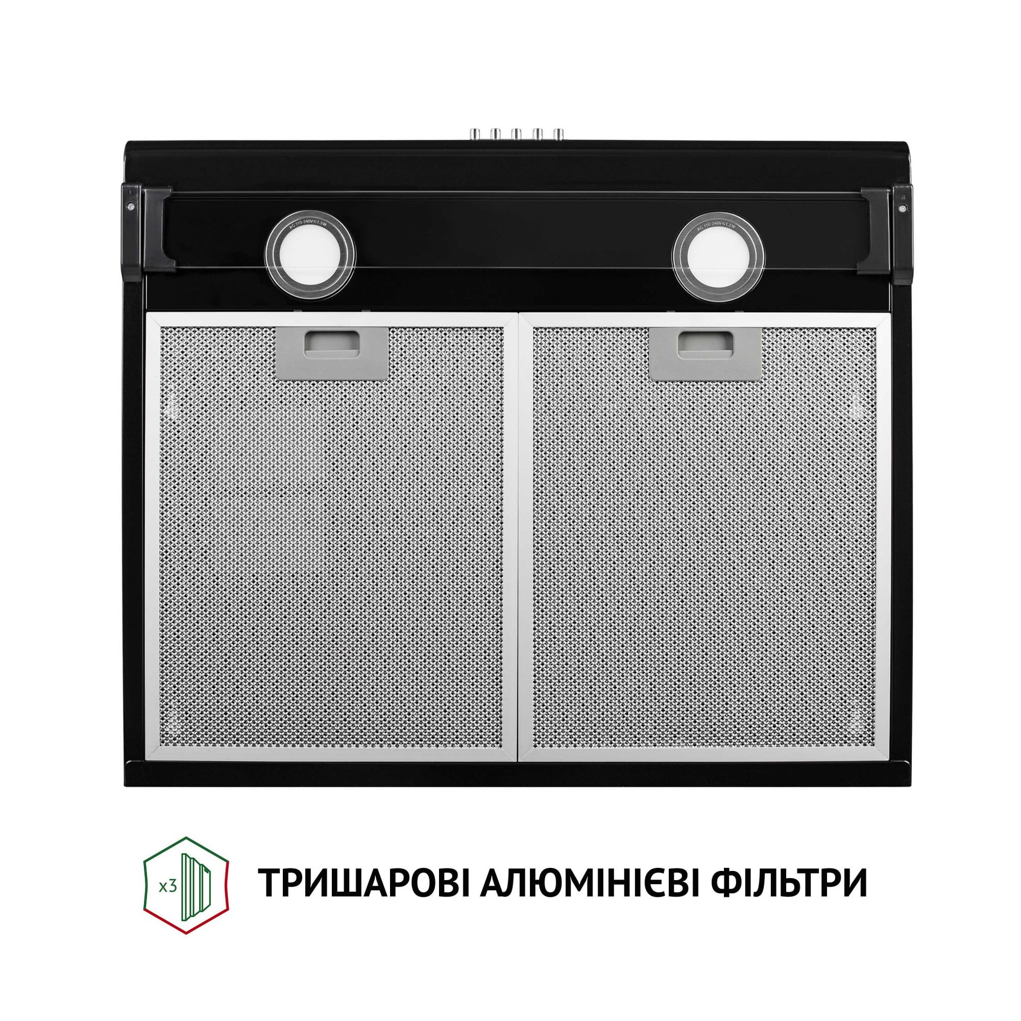 Витяжка плоска Perfelli PL 6042 BL LED - фото 5