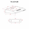Витяжка плоска Perfelli PL 6124 I LED (Італія)- № 11