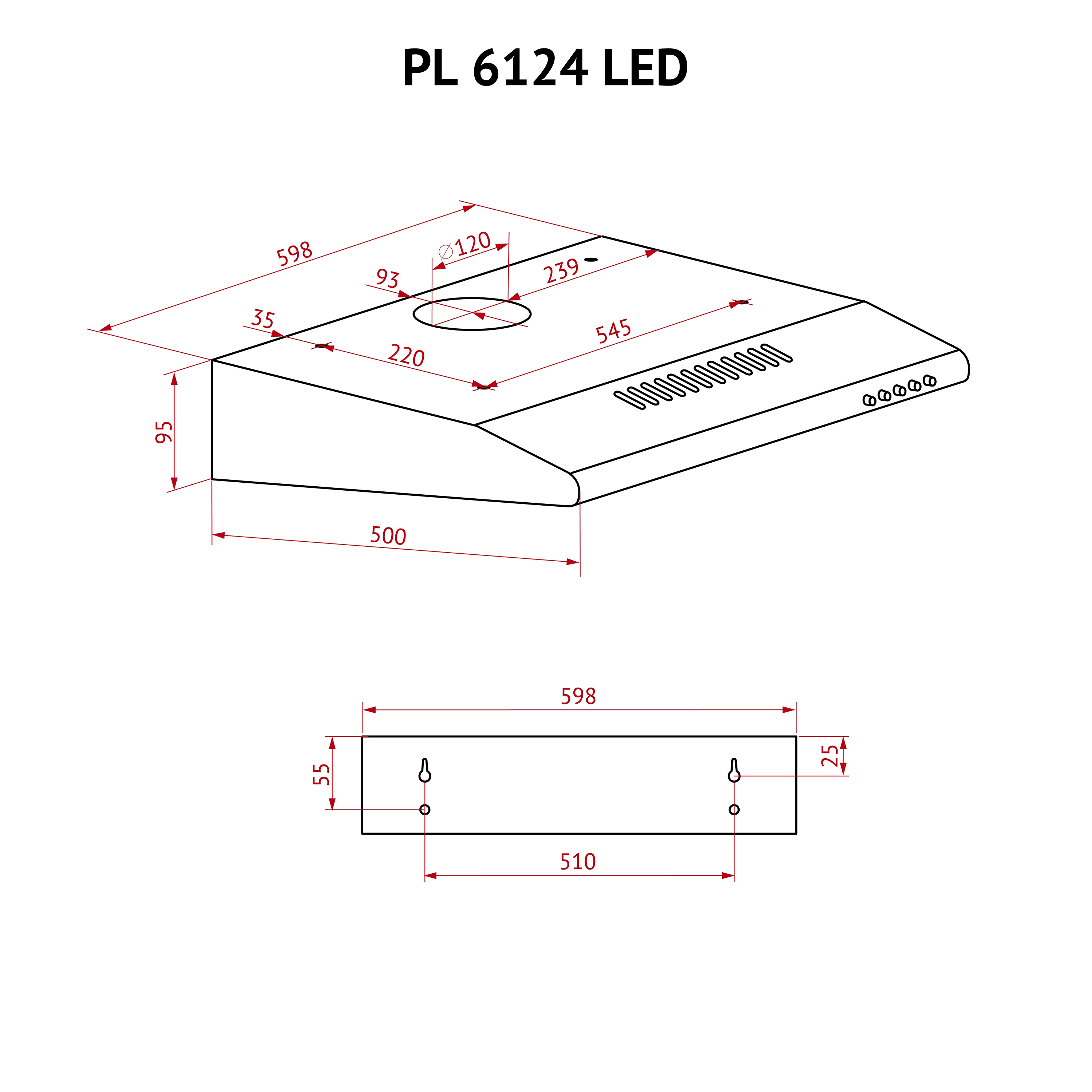 Витяжка плоска Perfelli PL 6124 I LED - фото 11