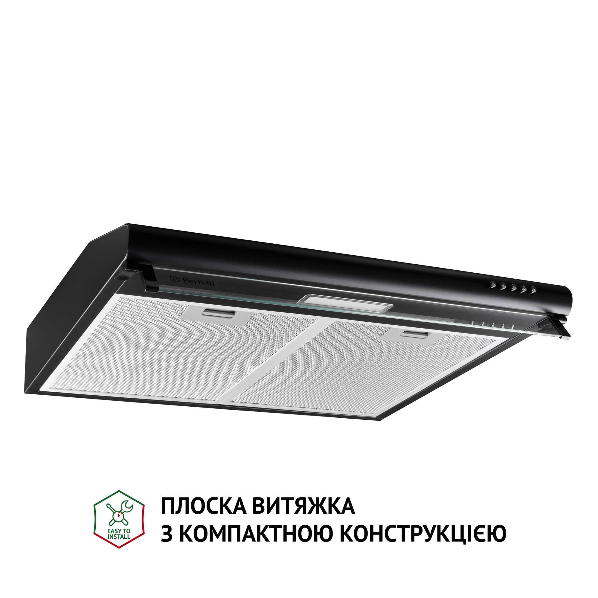 Вытяжка плоская PERFELLI PL 6144 BL LED (Цвет Черный) - фото 2 Вытяжка плоская PERFELLI PL 6144 BL LED - фото 2