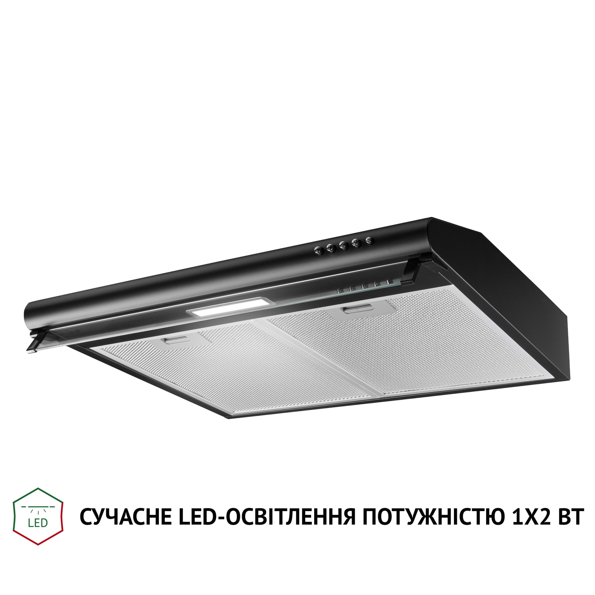 Вытяжка плоская PERFELLI PL 6144 BL LED (Цвет Черный) - фото 4 Вытяжка плоская PERFELLI PL 6144 BL LED - фото 4