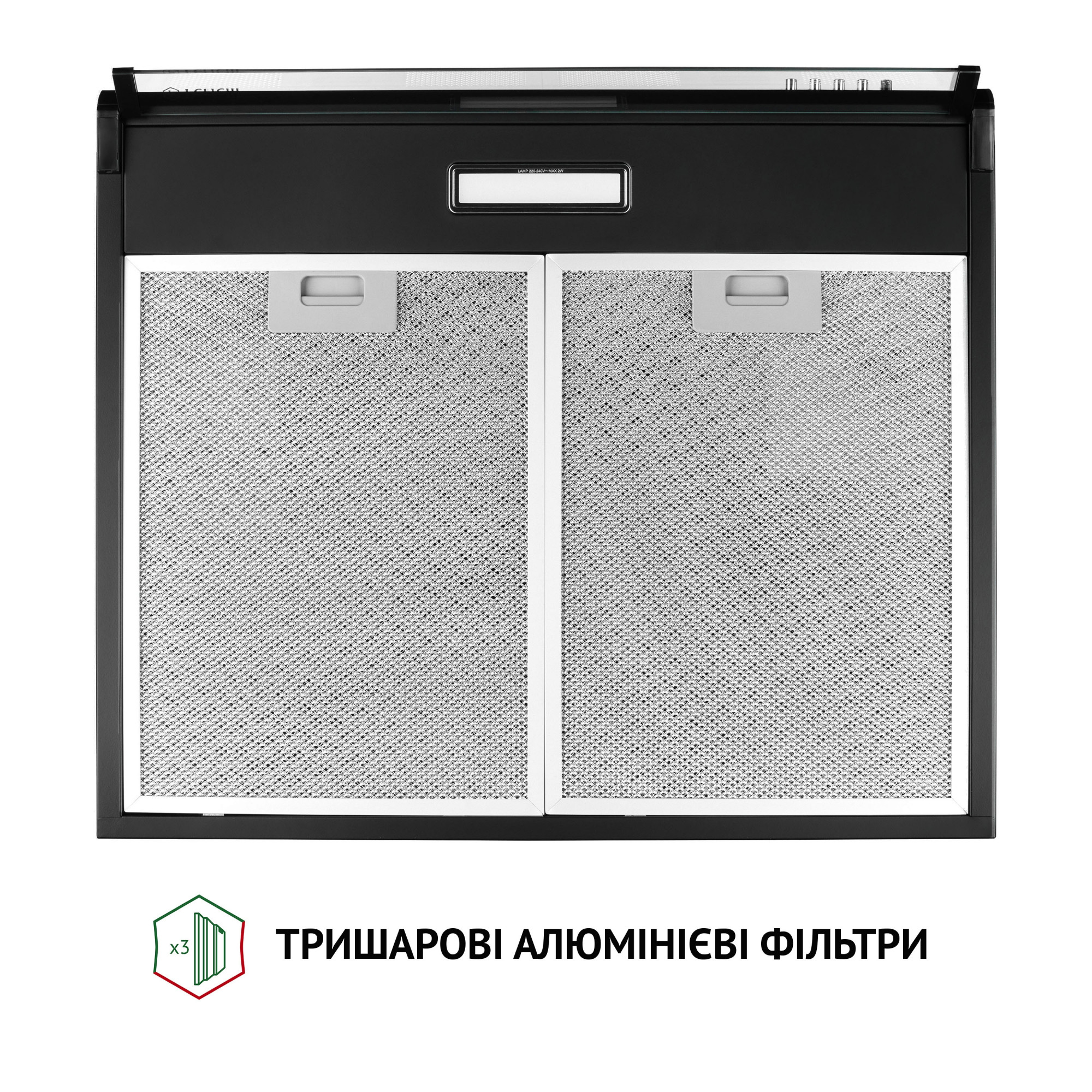 Вытяжка плоская PERFELLI PL 6144 BL LED (Цвет Черный) - фото 7 Вытяжка плоская PERFELLI PL 6144 BL LED - фото 7