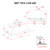 Вытяжка полновстраиваемая PERFELLI BIET 7854 BL 1200 LED (Италия)- № 12