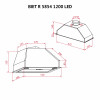 Вытяжка полновстраиваемая PERFELLI BIET R 5854 BL 1200 LED (Италия)- № 11