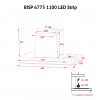 Вытяжка полновстраиваемая PERFELLI BISP 6773 WH 1100 LED Strip (Италия)- № 12