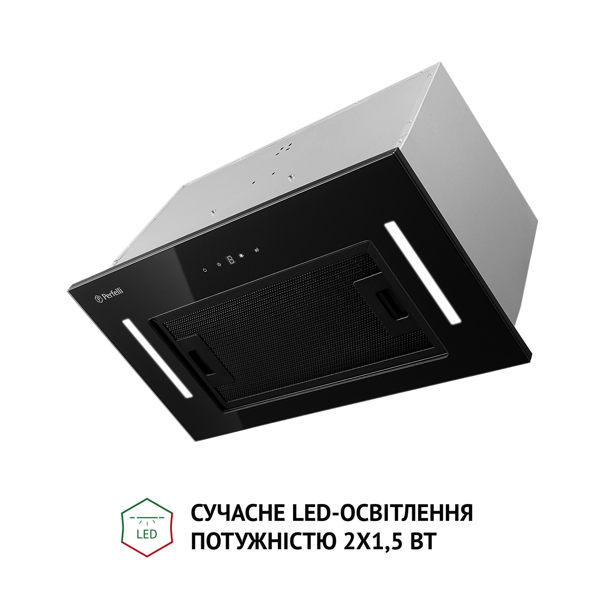 Вытяжка полновстраиваемая PERFELLI BIS 5684 BL 1000 LED (Цвет Черный) - фото 3 Вытяжка полновстраиваемая PERFELLI BIS 5684 BL 1000 LED - фото 3