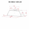 Вытяжка полновстраиваемая PERFELLI BIS 58844 BL 1200 LED (Италия)- № 11