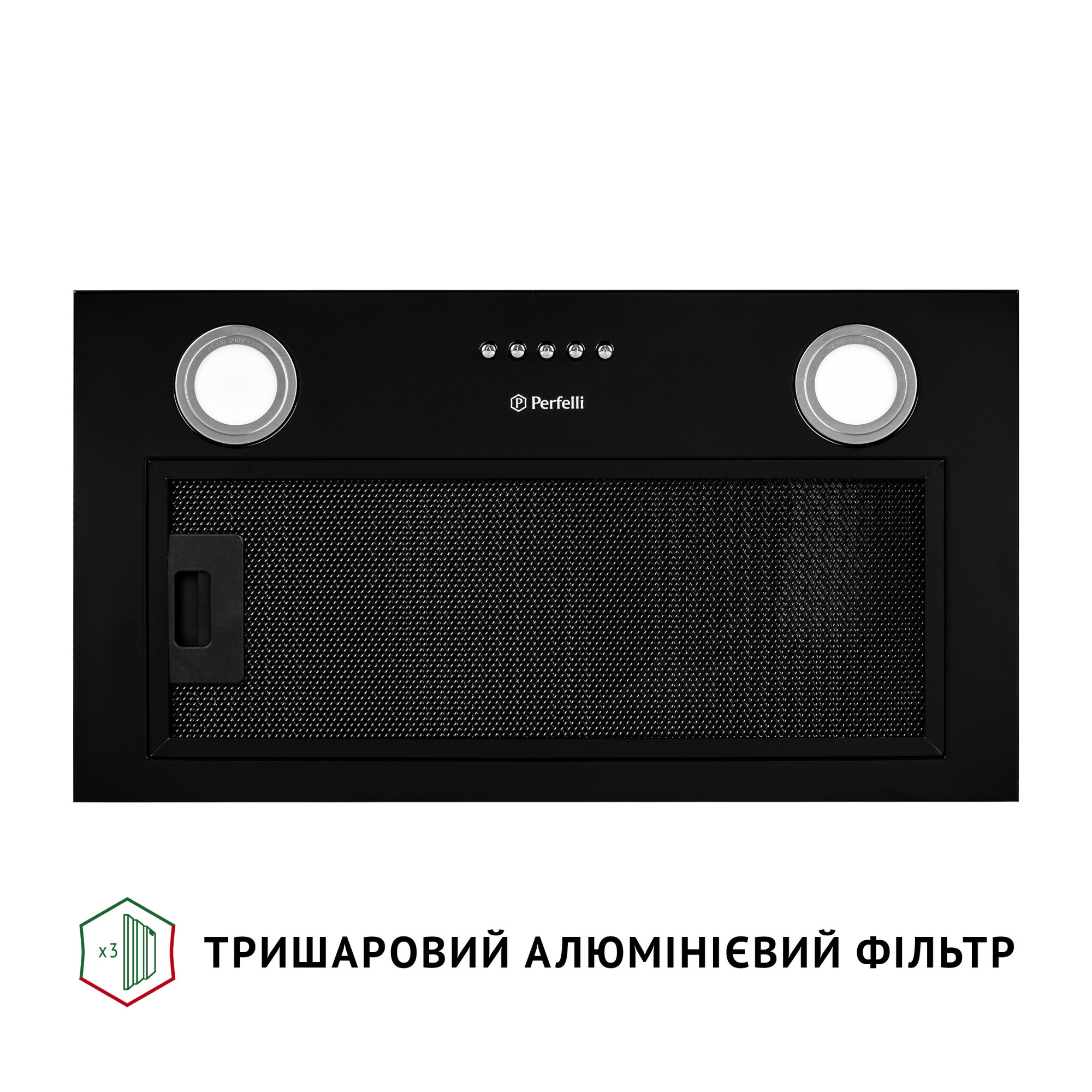 Вытяжка полновстраиваемая PERFELLI BI 5022 BL LED (Цвет Черный) - фото 6 Вытяжка полновстраиваемая PERFELLI BI 5022 BL LED - фото 6