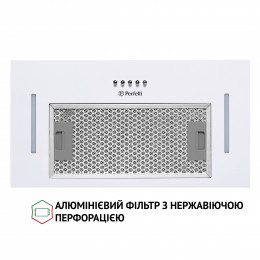 Витяжка повновбудована Perfelli BI 5453 WH 850 LED Strip