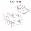 Витяжка телескопічна Perfelli TL 5316 BL 700 LED (Італія)- № 12