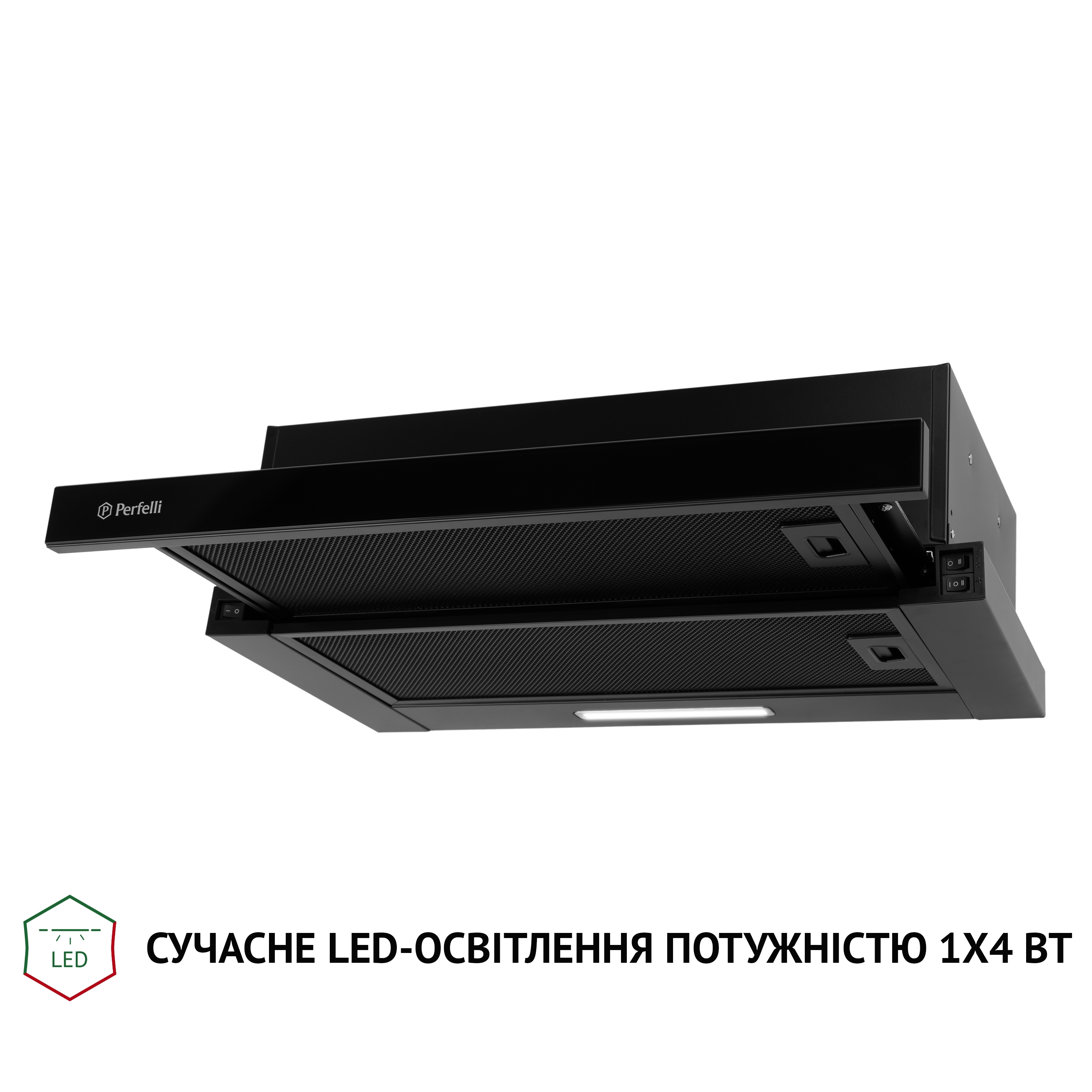 Витяжка телескопічна Perfelli TL 6333 BL 700 LED GLASS - фото 4