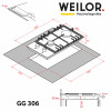 Поверхность газовая Domino на стекле WEILOR GG 306 WH (Германия)- № 12