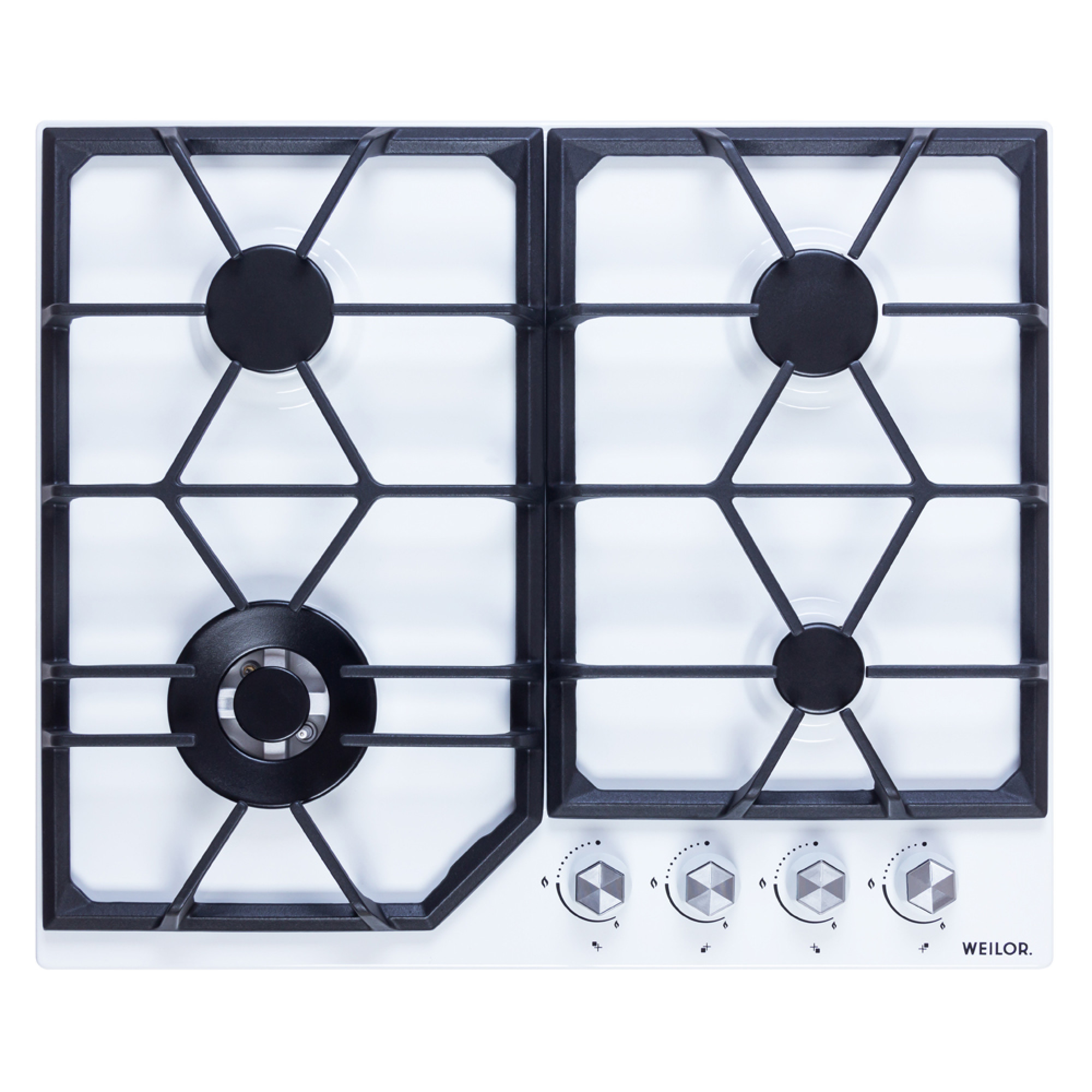 Поверхность газовая на металле WEILOR GM W 604 WH (Цвет Белый), Атикул 5902767905343 |  купить на AQUILA.UA - фото 1