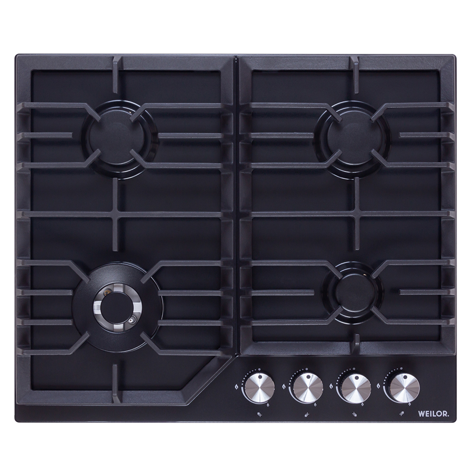 Поверхность газовая на металле WEILOR GM W 624 BL (Цвет Черный), Атикул 5902767905497 |  купить на AQUILA.UA - фото 1