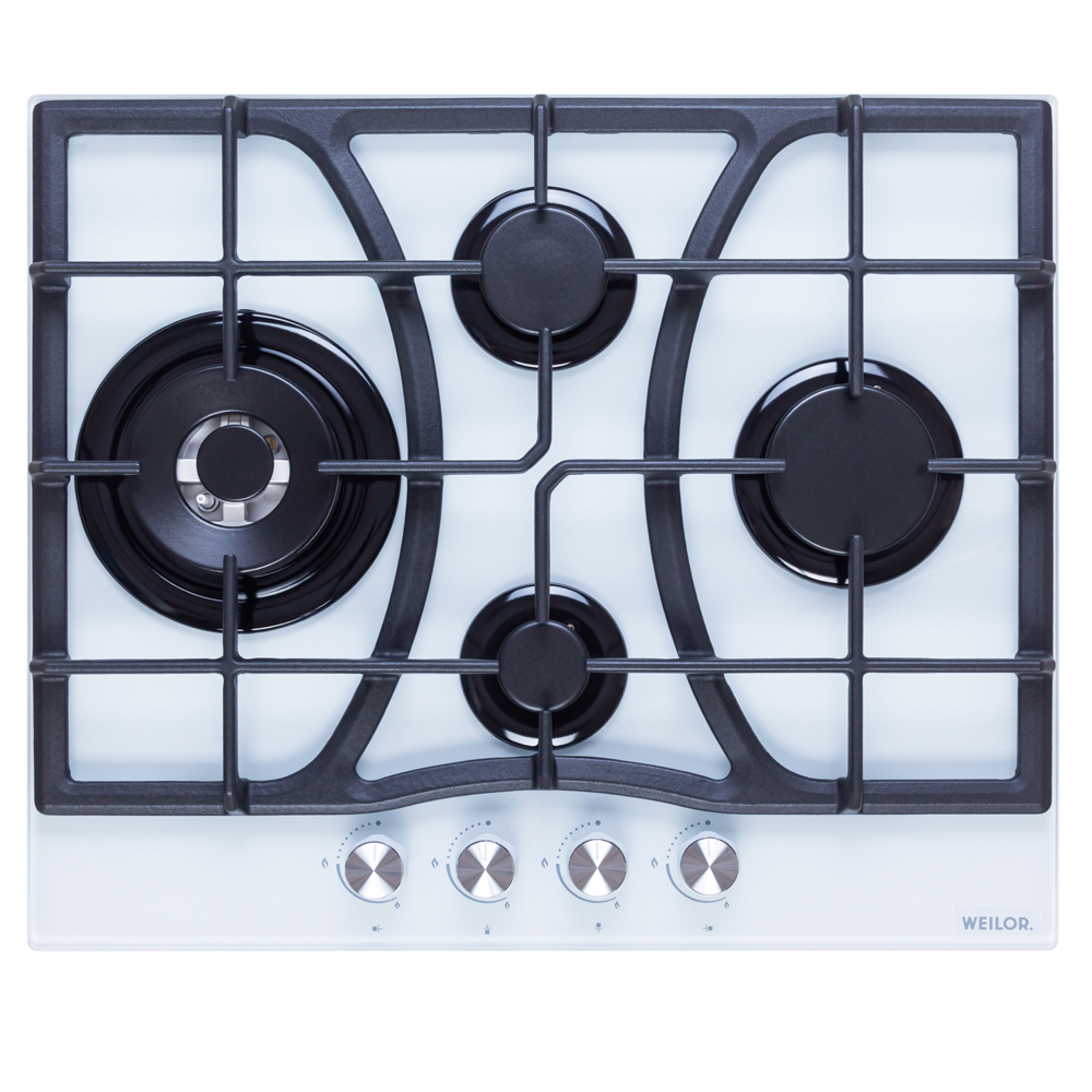 Поверхня газова на склі WEILOR GG W 614 WH (Колір Білий), Атикул 5902767905435 |  купить на AQUILA.UA - фото 1